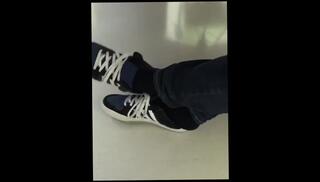 Video 886033603: candid feet shoeplay, feet solo, amateur solo male, solo amateur young, socks shoeplay, old feet