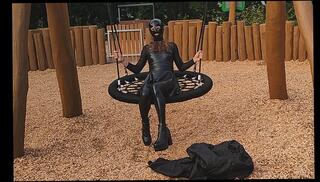 Video 1648380603: latex fetish bondage, femboy trans ladyboy crossdresser, amateur femboy solo, latex slut, latex shemale, latex high heels, latex public