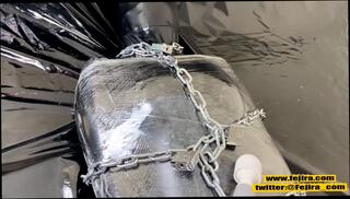 Watch the video about Fejira com Multi-layer Zentai, chains wrapped mummy bondage orgasm