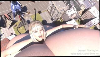 Video 1608753655: breast expansion, breast inflation, butt expansion, belly expansion, giantess butt