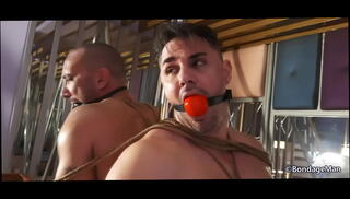 Video 1618596625: bound ball gagged, bdsm ball gag, bondage ball gag, tie bound gagged, gagged together, men gagging, guy gagging