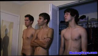 Watch the video about Straight twinks ass hazed by frat members