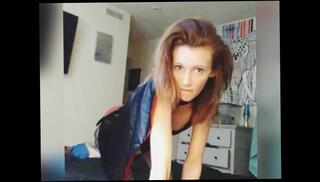 Watch the video about Cute teen playing with ass