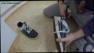 Video 1617204673: fetish gay solo, solo jerk cumshot, solo amateur jerking, solo male jerking, shoe fetish, destroyed gay, cut cum