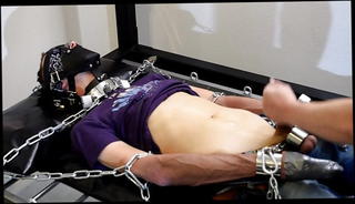 Video 1566299901: bdsm gay bondage, bondage cbt, chain bondage, cbt jerking, cbt cum, german cbt, gagging