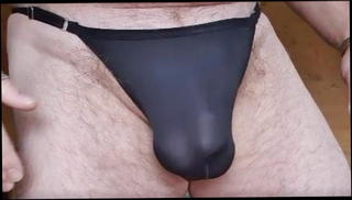 Video 1545683801: black gay master, daddy bear masturbation, masturbating thong