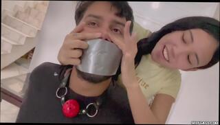 Video 1626159084: bondage slave femdom domination, bdsm bondage slave femdom, bdsm femdom fetish, slave ball gag, bondage teen slave, femdom bound, gagged brunette slave, latin teen gags, femdom experience, gagging young, dominant latino, femdom hd