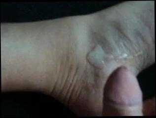 Watch the video about Cum on leg