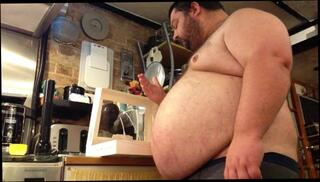 Video 915810003: amateur solo male, solo belly, bear solo, eating solo, fat solo