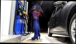 Video 956163185: shemale crossdresser, high heels crossdressing stockings, crossdresser lingerie heels, crossdresser skirt, crossdresser public, crossdresser uniform, fishnet shemale