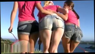Video 838774004: gaping narrow slit, blonde brunette threesome, public threesome