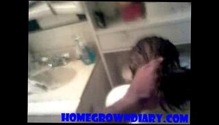 Watch the video about Black guy fucks girlfriend in bathroom