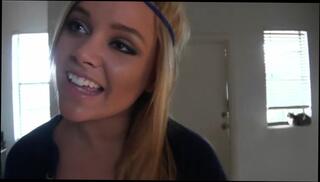 Watch the video about Really cute college-aged blonde gets fucked