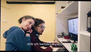 Watch the video about Stepsister seduces a nerd to copy his physics text.