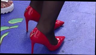 Video 777116104: outdoor foot fetish, foot fetish stockings, nylons red heels, black nylons heels