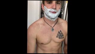 Video 1573528683: hot solo model, sexy male model, shaved model, muscular model, model behind, men model, bathroom solo