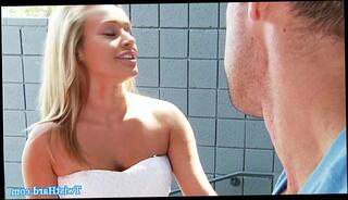 Watch the video about Kennedy Leigh licking up his cum