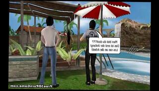 Video 111228705: 3d cartoon animated, 3d cartoon ebony, 3d toons, 3d double, double teamed outdoors, hot 3d ebony, 3d group