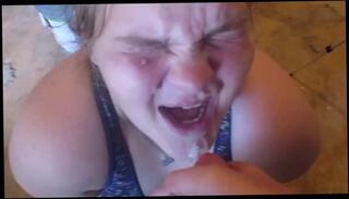 Watch the video about Cum Facials compilation on desperate horny teens huge loads hitting, mouth, up the nose, eyes and hair