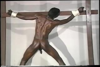 Video 1049126004: big cock bdsm, bdsm cumshot, bdsm masturbation, gay bdsm, bound black, bdsm muscle