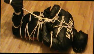 Video 1533426101: bondage slave domination, master dominate slave, gay domination slave, bondage slave training, hogtied slave, leather master slave, dominant couple, gay leather biker, hungarian couple