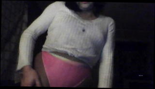 Video 1222290001: gay pantyhose, horny crossdresser, pantyhose thong, pink pantyhose, very horny