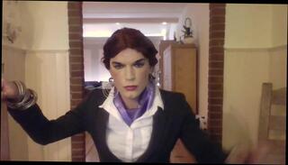 Video 308904901: gay crossdresser, amateur crossdresser, crossdresser office, man crossdresser, gay hd