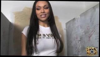 Watch the video about Ebony Facialized Through Gloryhole!