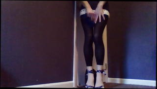 Video 1571146581: sissy pantyhose, black pantyhose cum, gay pantyhose, black pantyhose tights