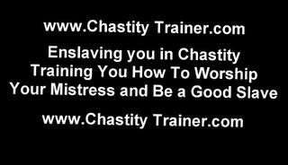 Watch the video about Your cock is getting locked up for a very long time