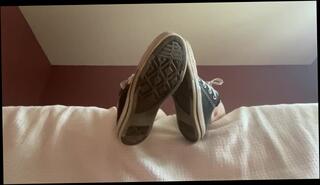 Watch the video about Watching step sis while you hide under the bed 2- phone sex and dirty converse