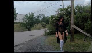 Video 1264444503: solo amateur trans, solo outside, public solo