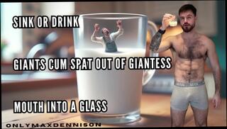 Video 1606768113: fetish cuckold, fetish solo, amateur solo male, giant vore, vore shrink, crush vore, giant cum, cum drinking, mouth cum