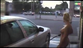 Watch the video about Washing the car Nude