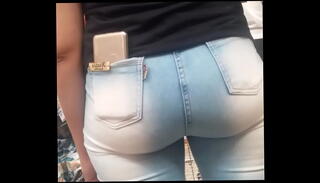Video 444932785: big ass jeans, big ass brunette