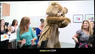 Watch the video about Horny sluts can't wait to suck dancers' dicks