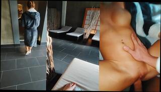 Watch the video about First date with a stranger in a public spa I ended up covered in cum