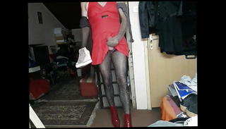 Video 1219081401: shemale cum, high heels cum, one cum