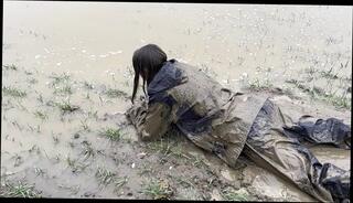 Watch the video about Muddy fields, rain suit in the rain