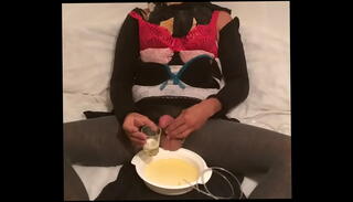 Video 1216596565: pissing sissy, sissy swallow, piss play