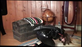 Video 1479203901: gagged latex, strapon gag, gagged toyed, black gagging, gagging hd, toys straight