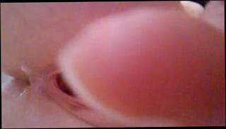 Watch the video about Stretching my pussy with a massive dildo