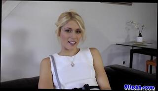 Watch the video about Doggystyled slavic casting babe blowing cock