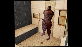 Video 1600803135: bbc foot ball, muscle foot ball, black foot ball, foot jerk, big foot ball, shower foot