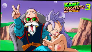 Watch the video about Kame Paradise 3 - West Supreme Kai gets saved by Roshi's huge cock