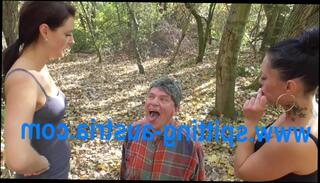 Video 1595254543: femdom fetish humiliation, hardcore ffm threesome, ffm old young threesome, ffm 3some, hardcore threesome brunette, spit humiliation, spit slave, german ffm