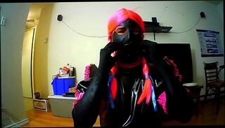 Video 356982601: sissy gagging, latex sissy, bdsm gag, sissy solo, sex toy sissy, solo shemale toying, solo toy hd, sissy stockings