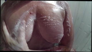 Video 1179124401: handjob tits, wife shower, soapy handjob, straight shower