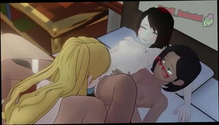 Video 1594849715: lesbian threesome strap, threesome lesbians fingering, pussy eating fingering lesbian, anime yuri, anime toon, animation sound, dom