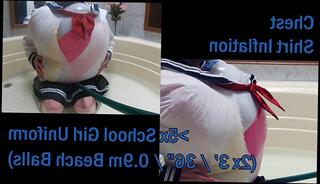 Video 1393406303: inflatable pop, inflation fetish, fetish solo, solo amateur toys, boobs inflation, solo male toy, big boobs fetish, male belly inflation, fat inflation, uniform fetish, cosplay fetish